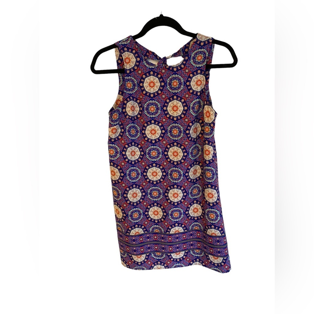 Soprano Multi Colored Sleeveless Paisley Dress Size M